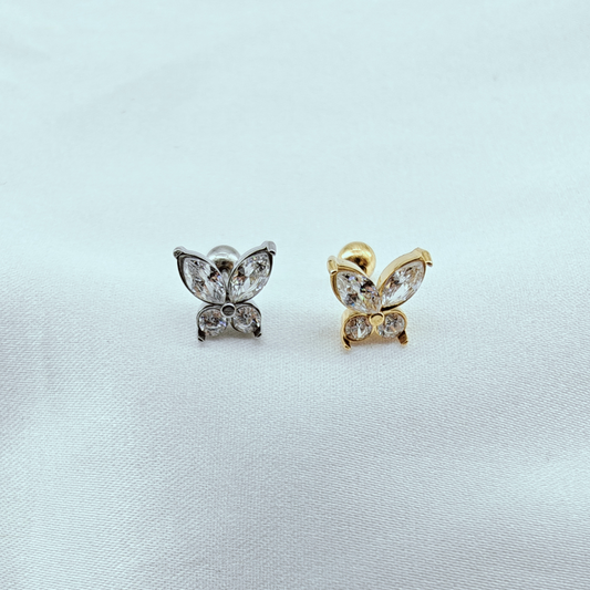 New Style Stainless Steel Ear Studs with Zircon