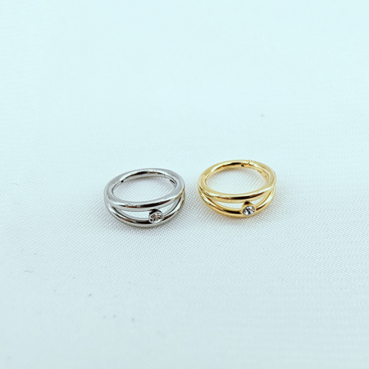 Stainless Steel Septum Ring Inlaid with Zircon